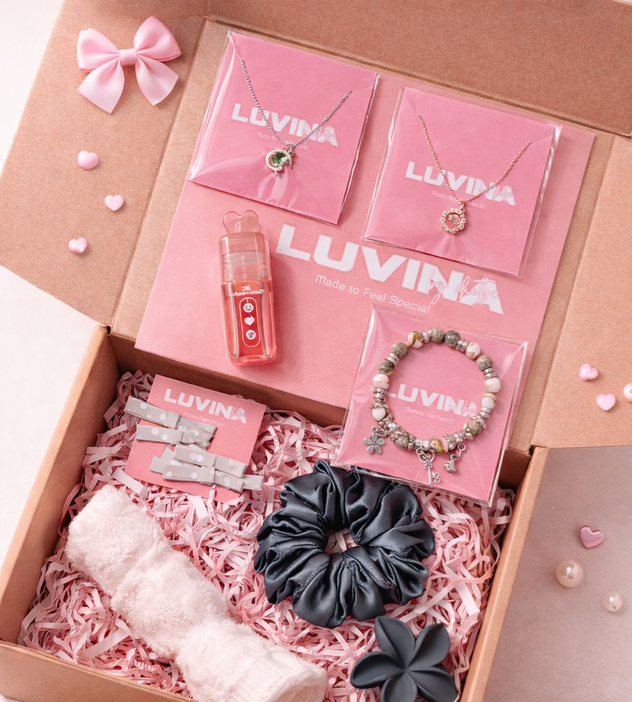 Cute jewelry gift combo for women and girls by Luvina in premium packaging