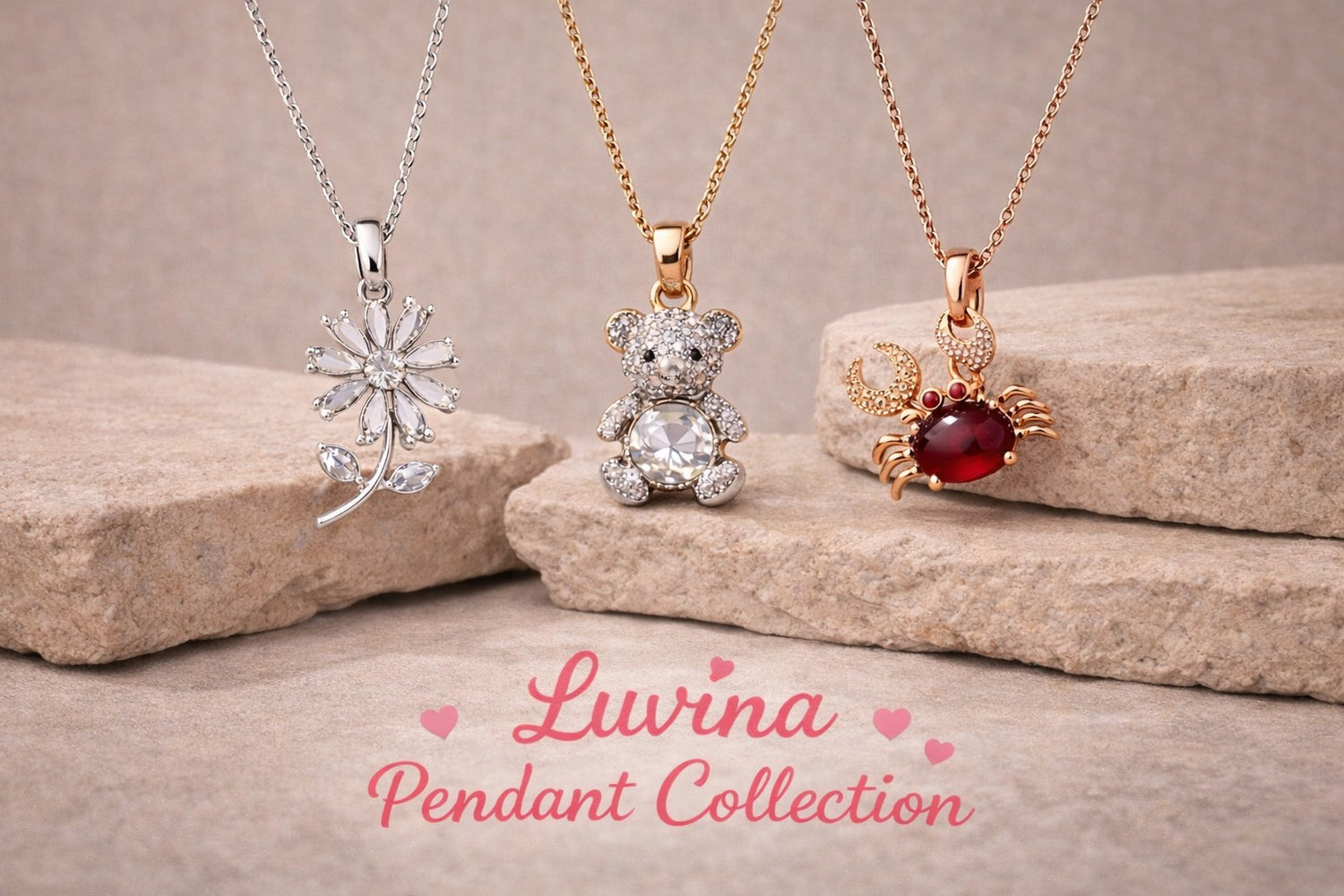 Trendy pendant necklaces for women by Luvina