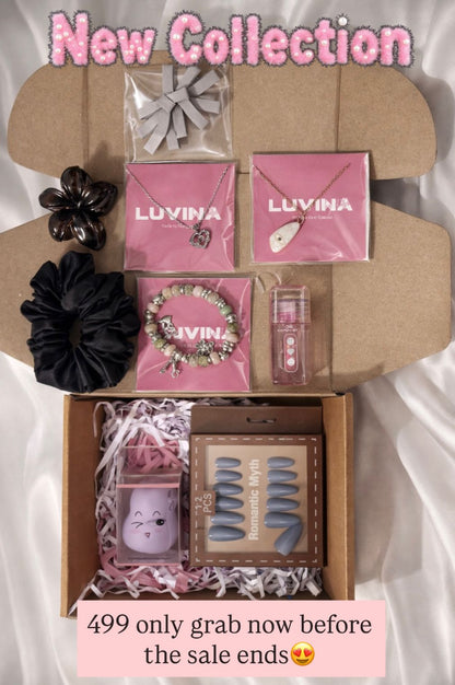 Luvina new collection girls gift box with jewelry and accessories