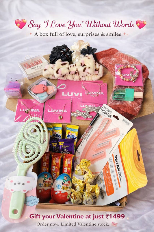 Valentine’s Gift Box for Her – 25+ Romantic Surprise Items | Jewelry, Beauty, Accessories & Chocolates Combo | Perfect Valentine Gift | ₹1499