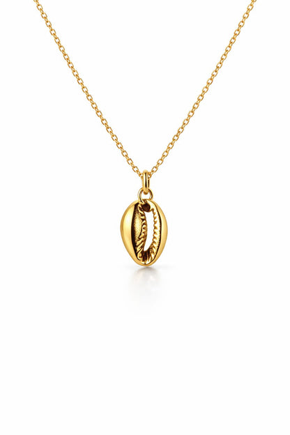 Gold Plated Cowrie Shell Pendant Necklace for Women | Luvina